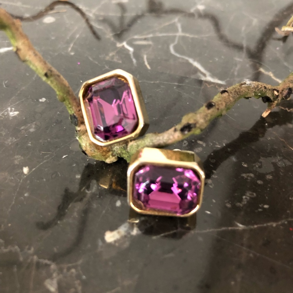 Purple earrings pre owned